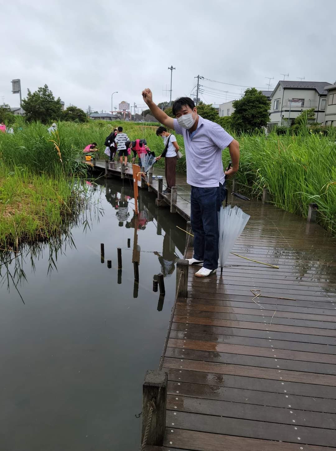 ザリガニ釣り